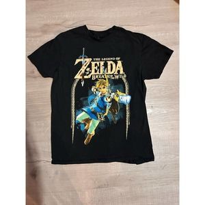 Zelda Breath Of The Wild Link Arch Shot Logo Graphic T-Shirt T-Shirt medium